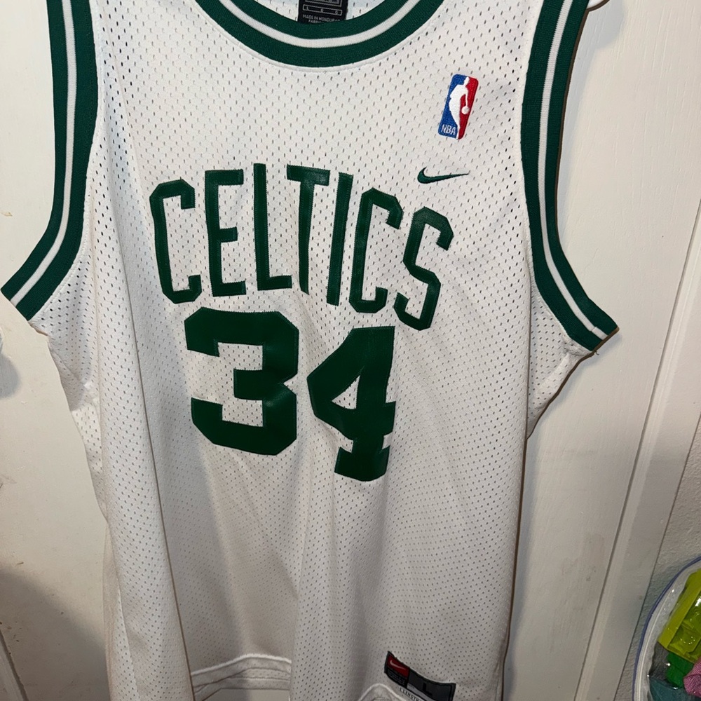 Vintage Nike Celtics Jersey White and Green
